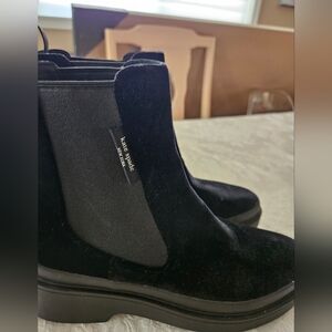 Kate Spade Womens Black Velvet Boots.  Size 9.5